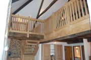 New oak landing/stairs/balustrading